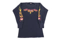 1998 Harley Davidson Motorcycles Flames Thermal LS T-shirt product image 1