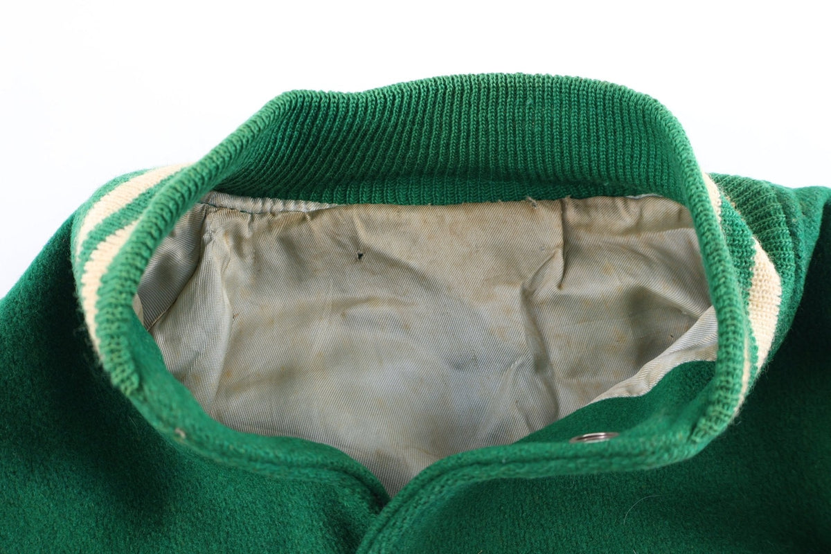 60’s Choctaw Green & Cream Varsity Jacket product image 5