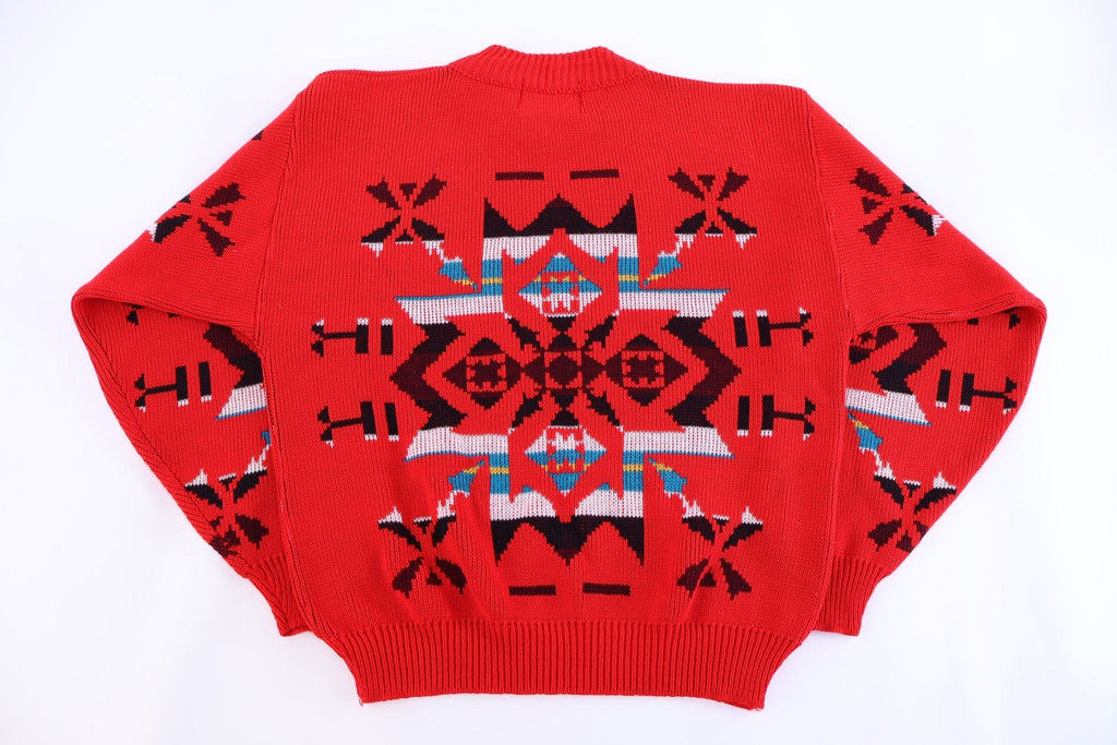 80's Bonjour Multipattern Knit Sweater