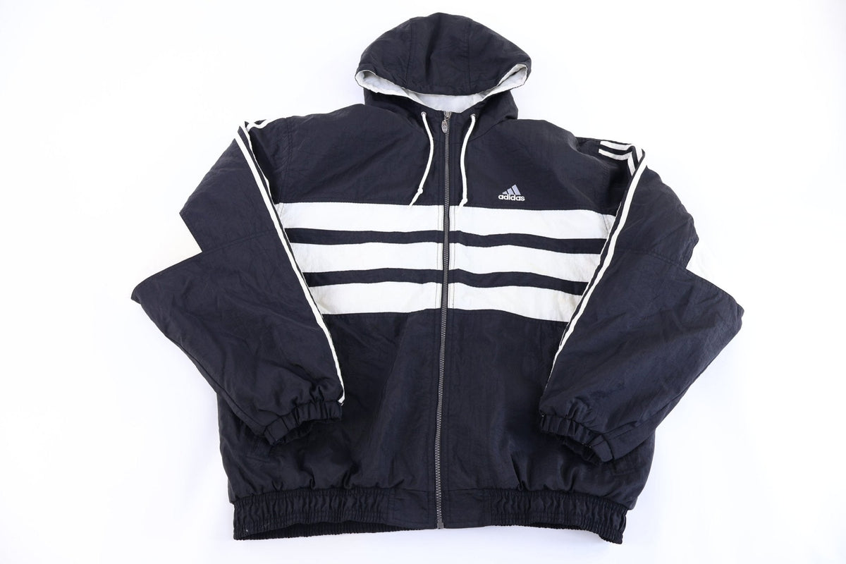 90's Adidas Black & White Full Zip Jacket product image 1