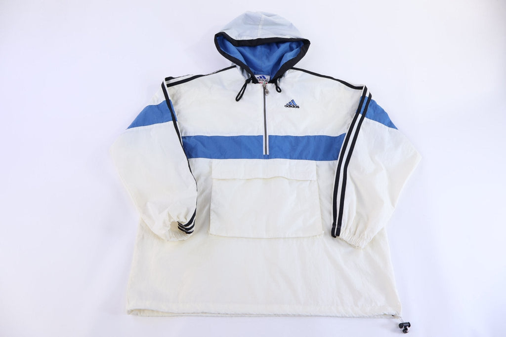 90's Adidas Embroidered Logo Multicolor Half Zip Windbreaker product image 1