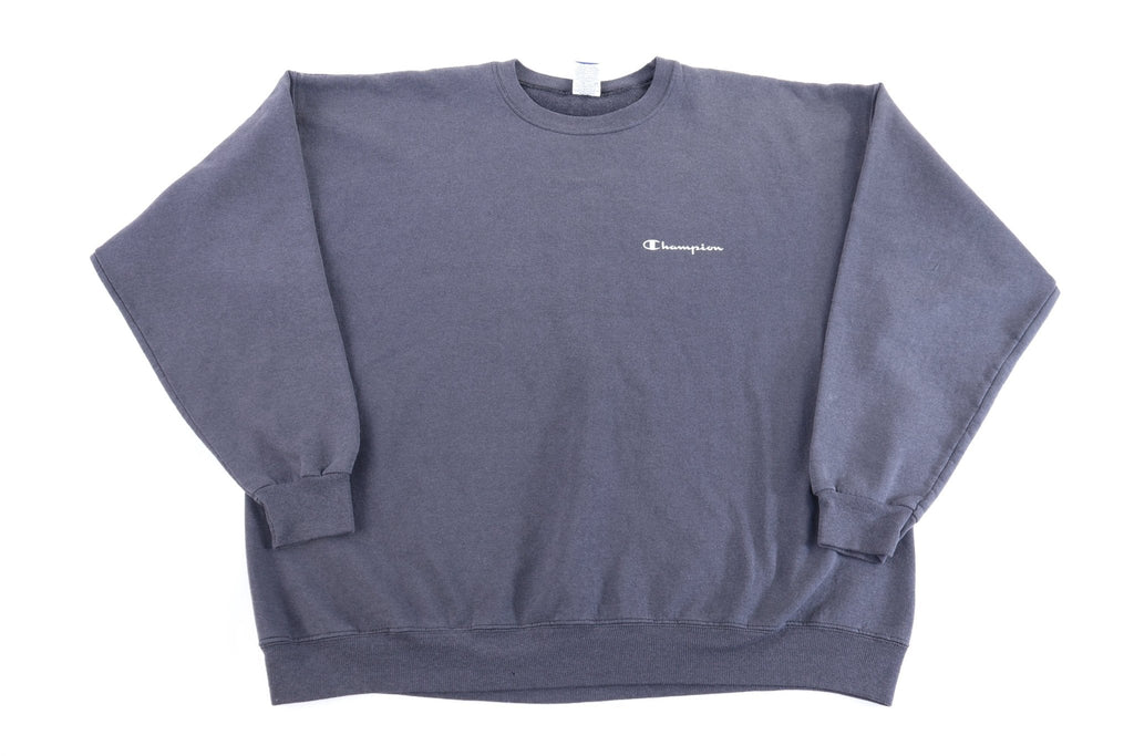 90's Champion Embroidered Logo Grey Blank Sweatshirt product image 1