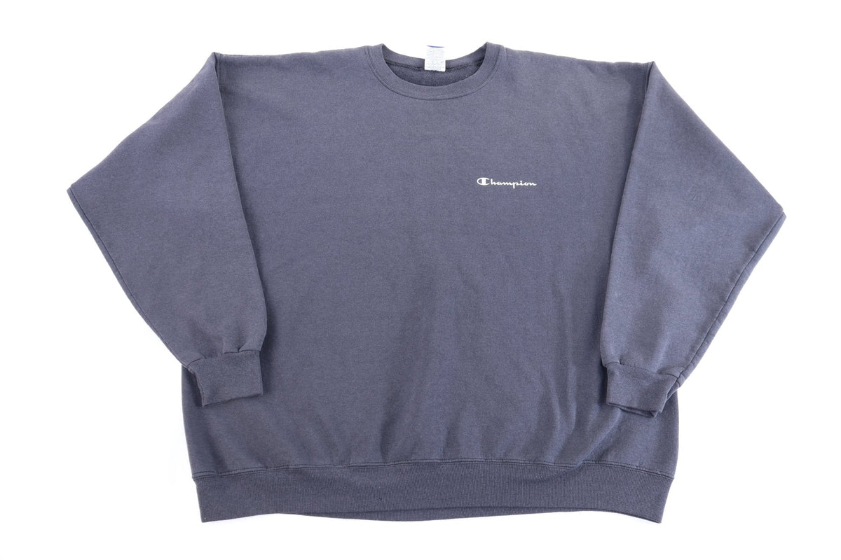 90's Champion Embroidered Logo Grey Blank Sweatshirt product image 1