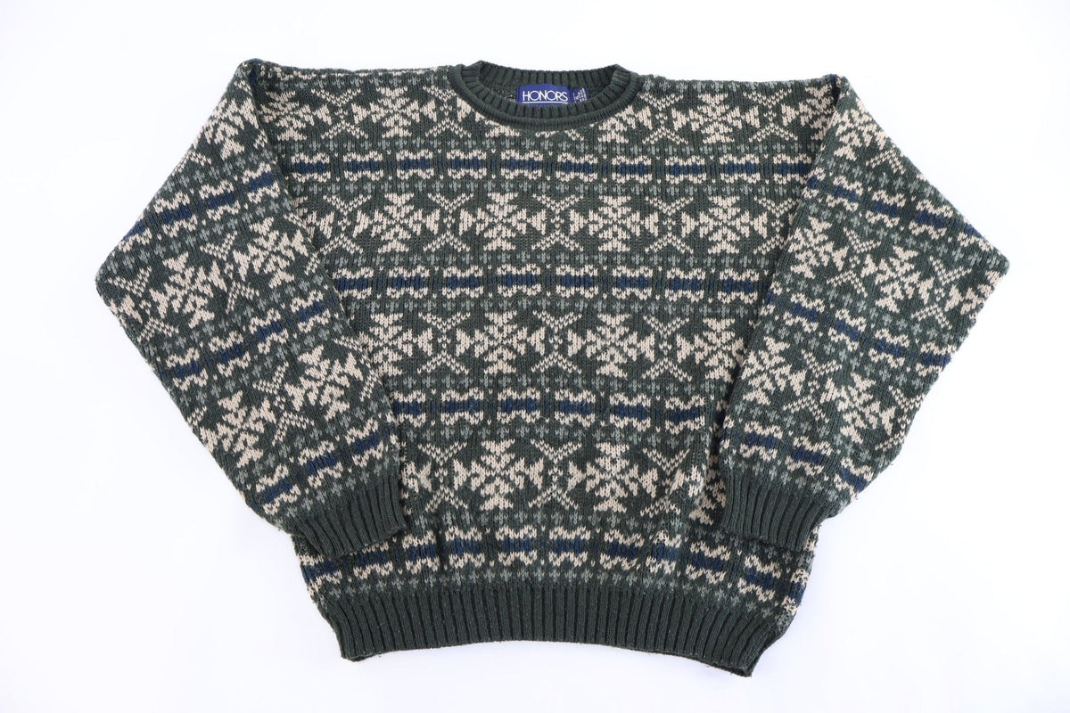 90's Honors Multipattern Knit Sweater