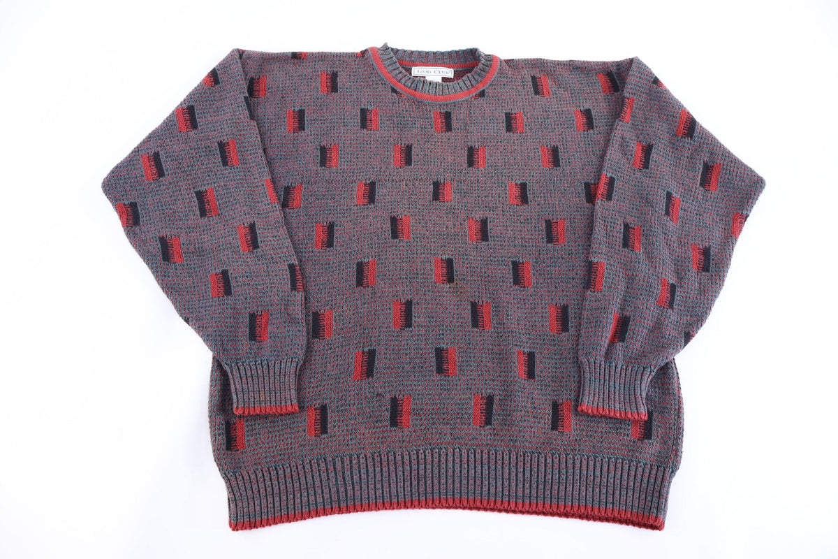 90's Izod Club Multipattern Knit Sweater
