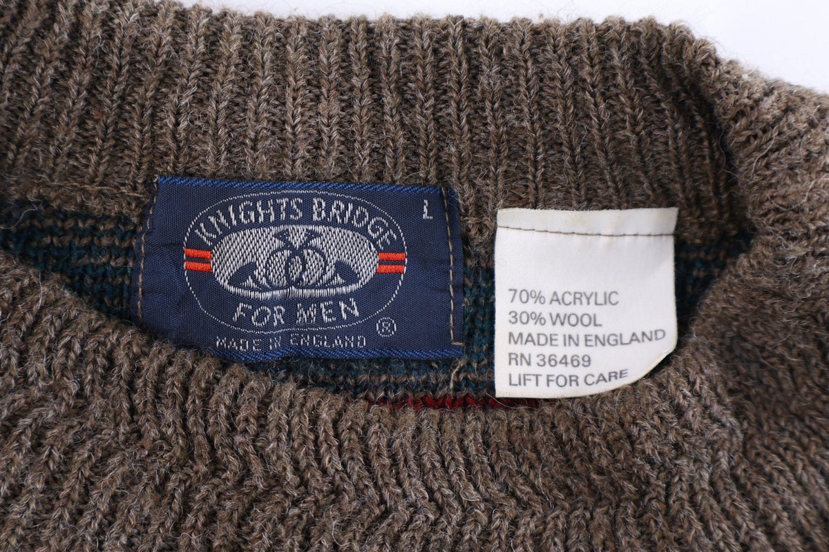 90's Knights Bridge Aztec Pattern Knit Sweater