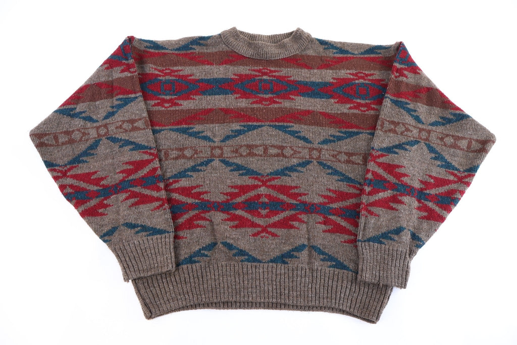 90's Knights Bridge Aztec Pattern Knit Sweater