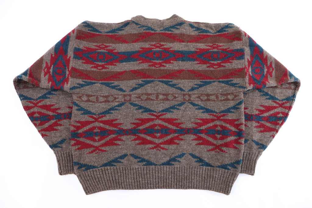 90's Knights Bridge Aztec Pattern Knit Sweater
