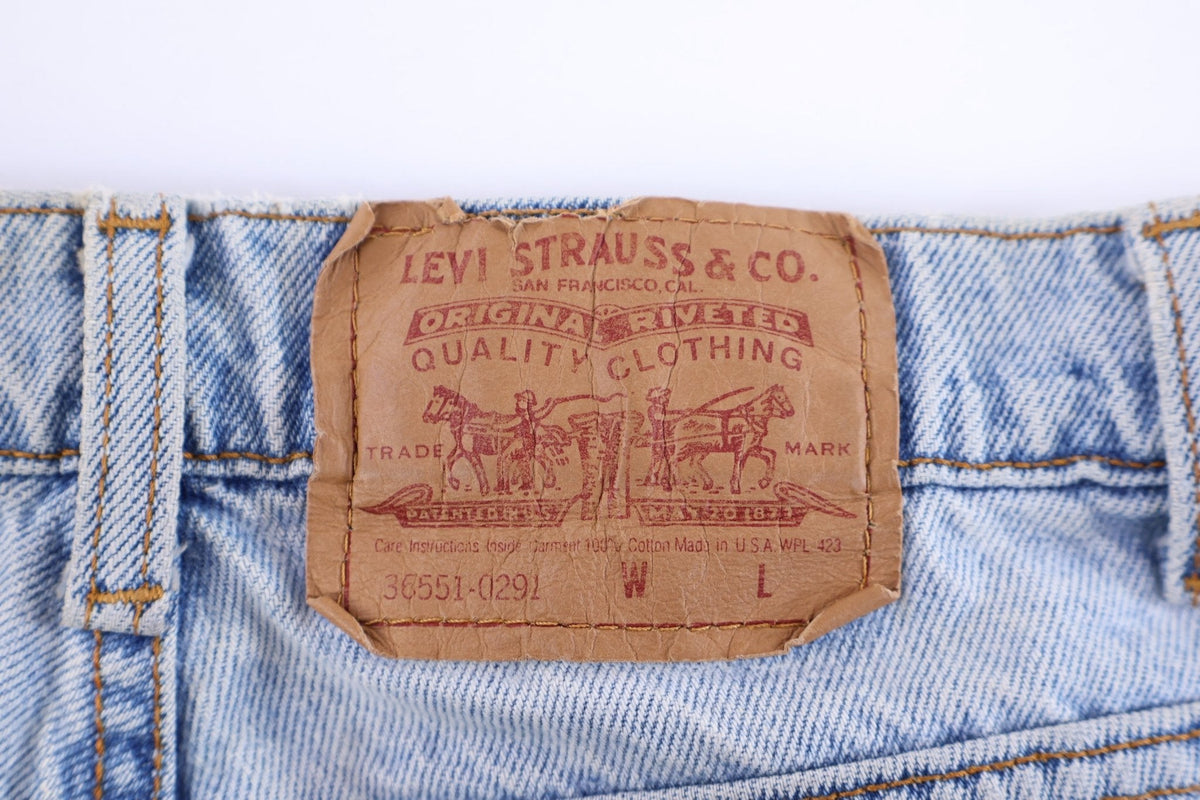 90's Levi's Light Wash Denim Shorts product image 4