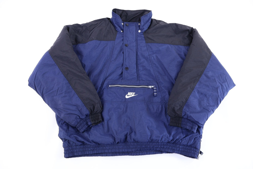 90's Nike Embroidered Logo Blue & Black Half Zip Jacket product image 1