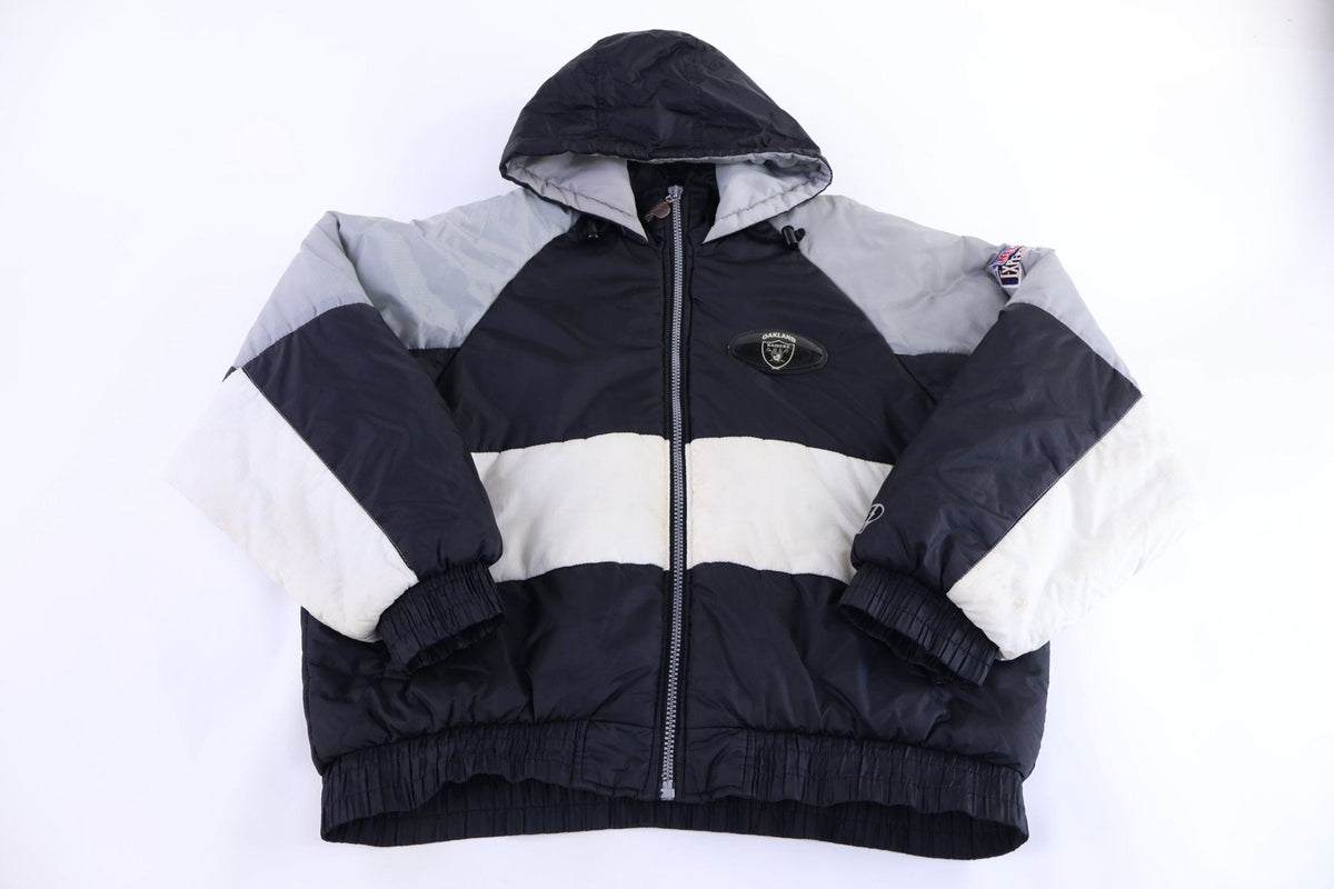 90's Pro Player Oakland Raiders Football Full Zip Puffer product image 1