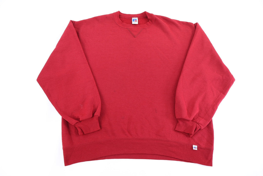 90's Russell Athletic Red Blank Sweatshirt product image 1
