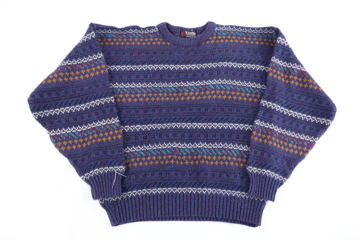 90's Scandia Multipattern Knit Sweater