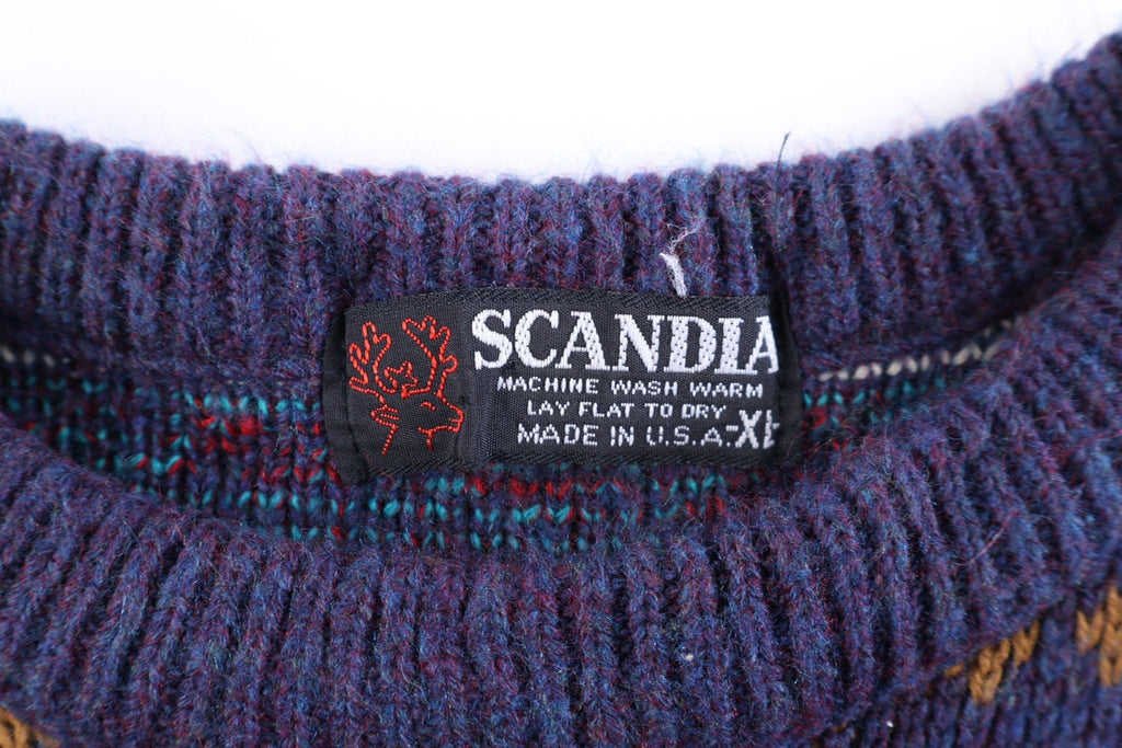 90's Scandia Multipattern Knit Sweater