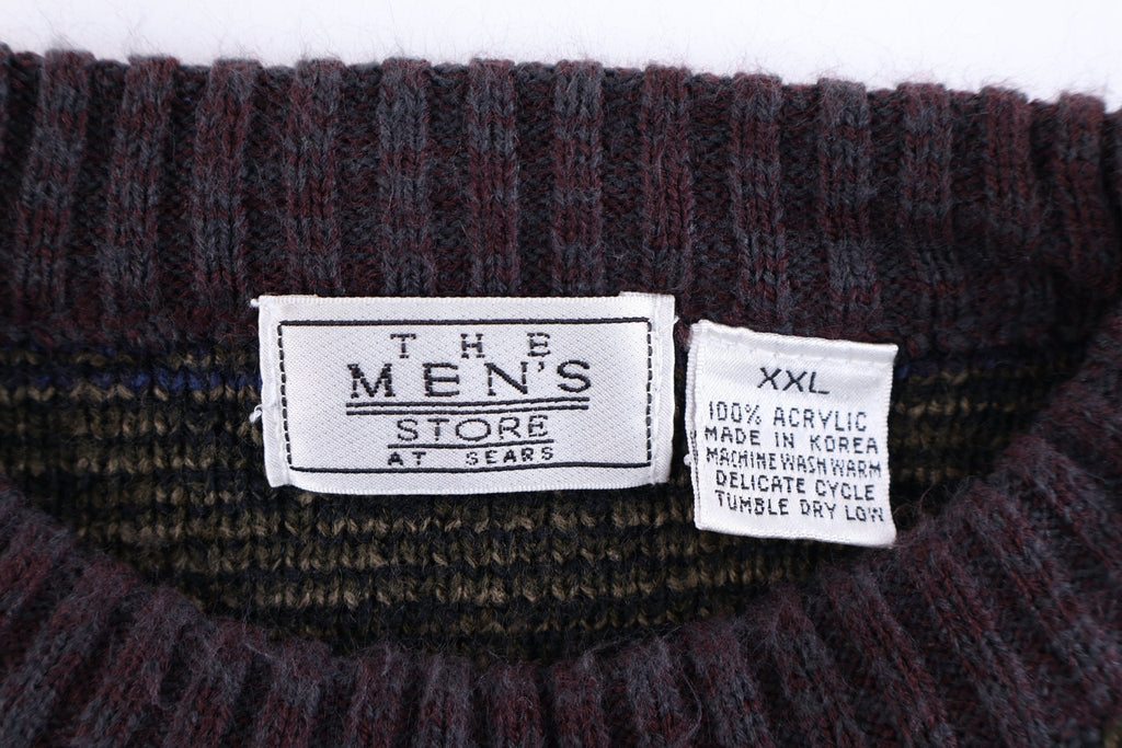 90's The Men's Store Multipattern Knit Sweater