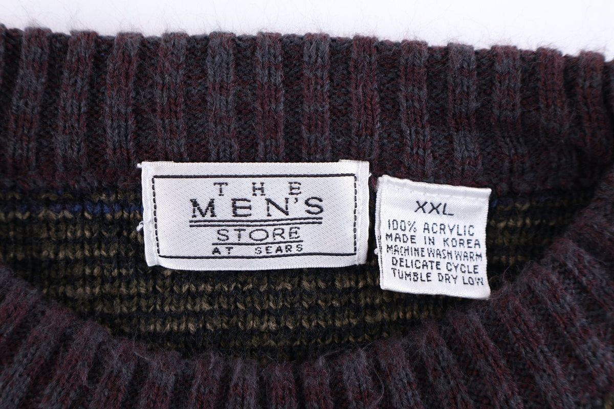 90's The Men's Store Multipattern Knit Sweater