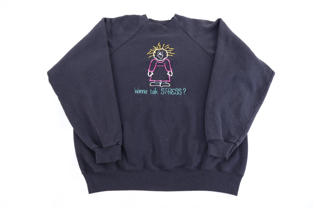 90's Wanna Talk Stress? Humor Sweatshirt product image 1