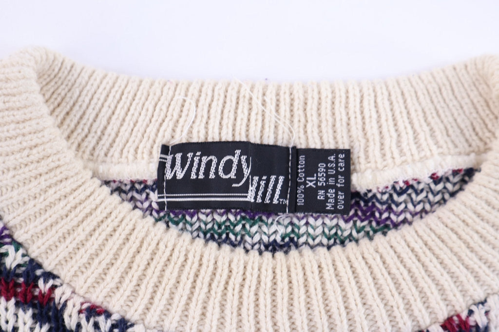 90's Windy Hill Multipattern Knit Sweater