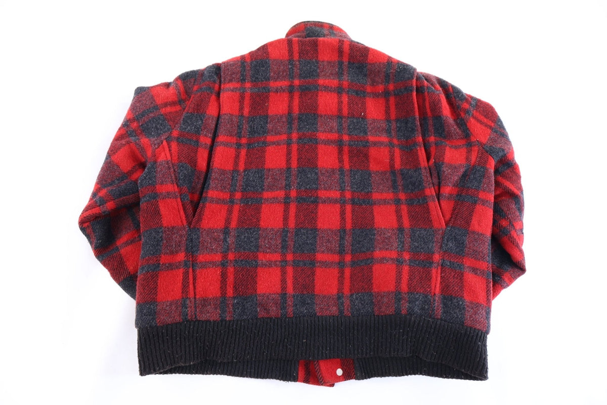 90's Woolrich Red & Black Plaid Full Zip Jacket product image 2