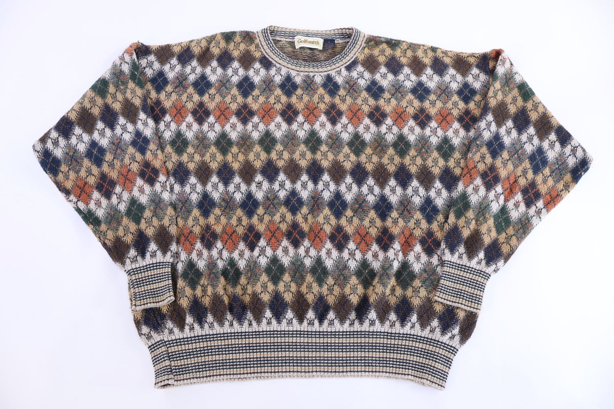 90's Golfsmith Multicolor Knit Sweater