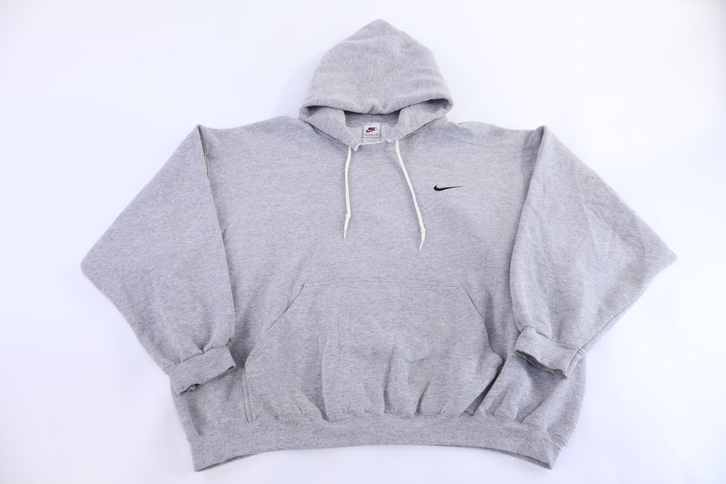 90's Nike Embroidered Logo Grey Pullover Hoodie product image 1