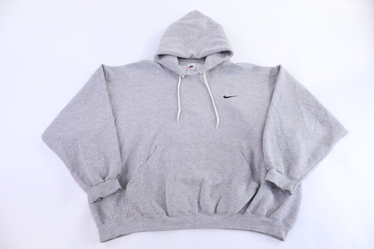 90's Nike Embroidered Logo Grey Pullover Hoodie product image 1