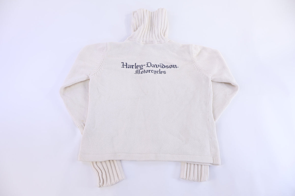 Women's Harley Davidson Motorcycles Full Zip Knit Sweater