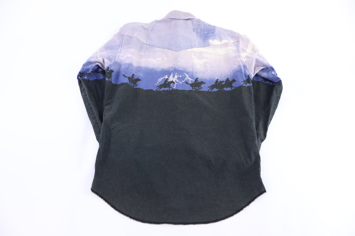90's Wrangler Landscape Graphic LS Button Down