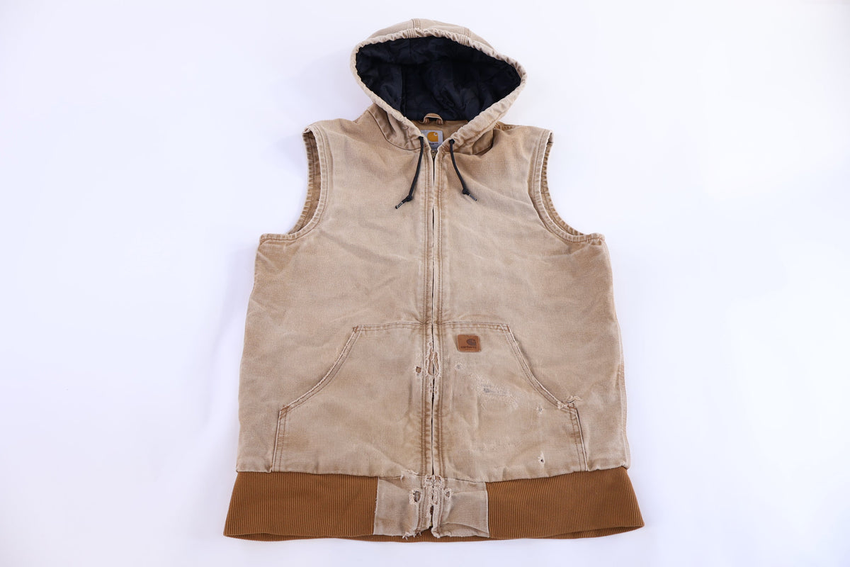 Carhartt Logo Patch Tan Full Zip Vest