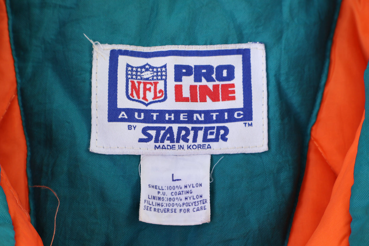 Vintage Miami Dolphins Football Full Zip Puffer Jacket product image 3