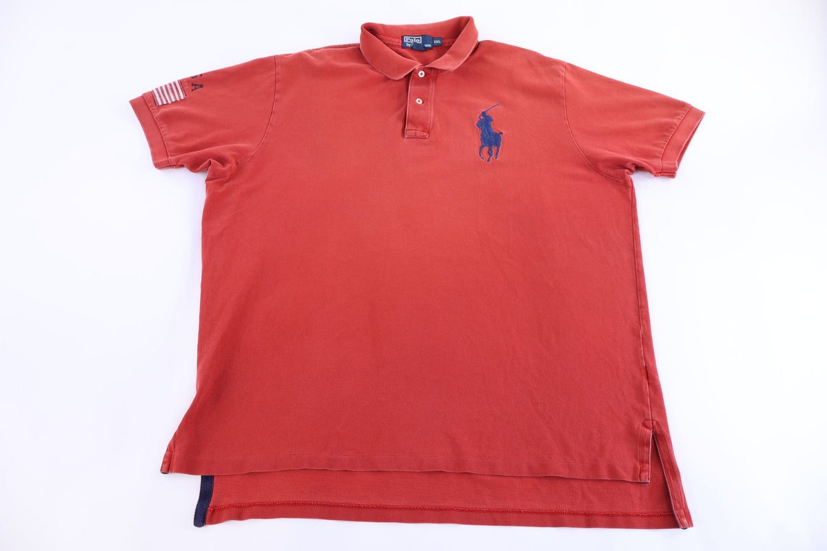 Polo by Ralph Lauren Embroidered Pony Red Button Up
