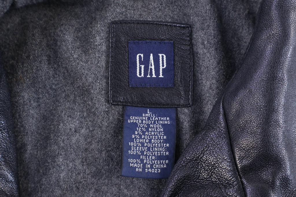 Women's GAP Full Zip Black Leather Jacket product image 3