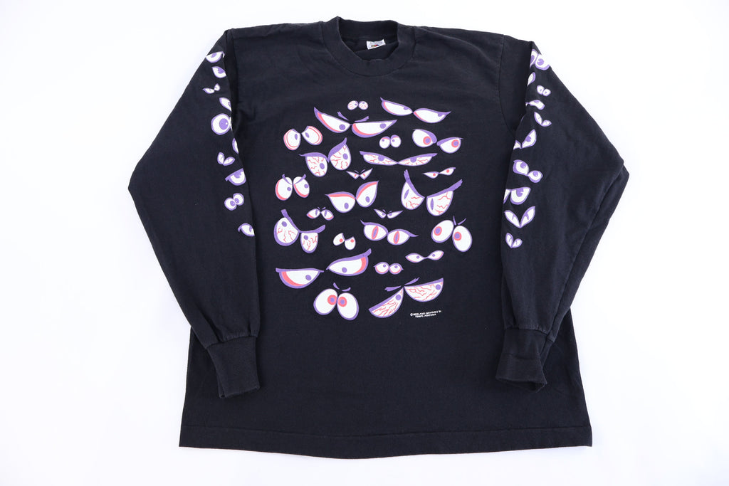 90's Halloween Spooky Eyes Graphic LS T-shirt product image 1
