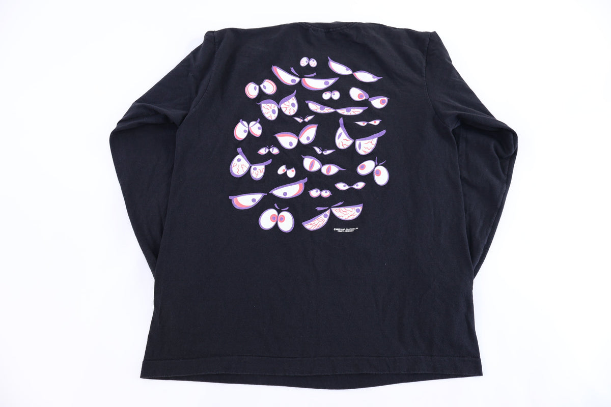 90's Halloween Spooky Eyes Graphic LS T-shirt product image 2