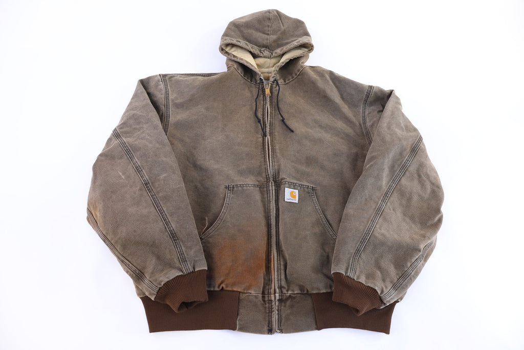 Carhartt Logo Patch Brown Full Zip Jacket product image 1