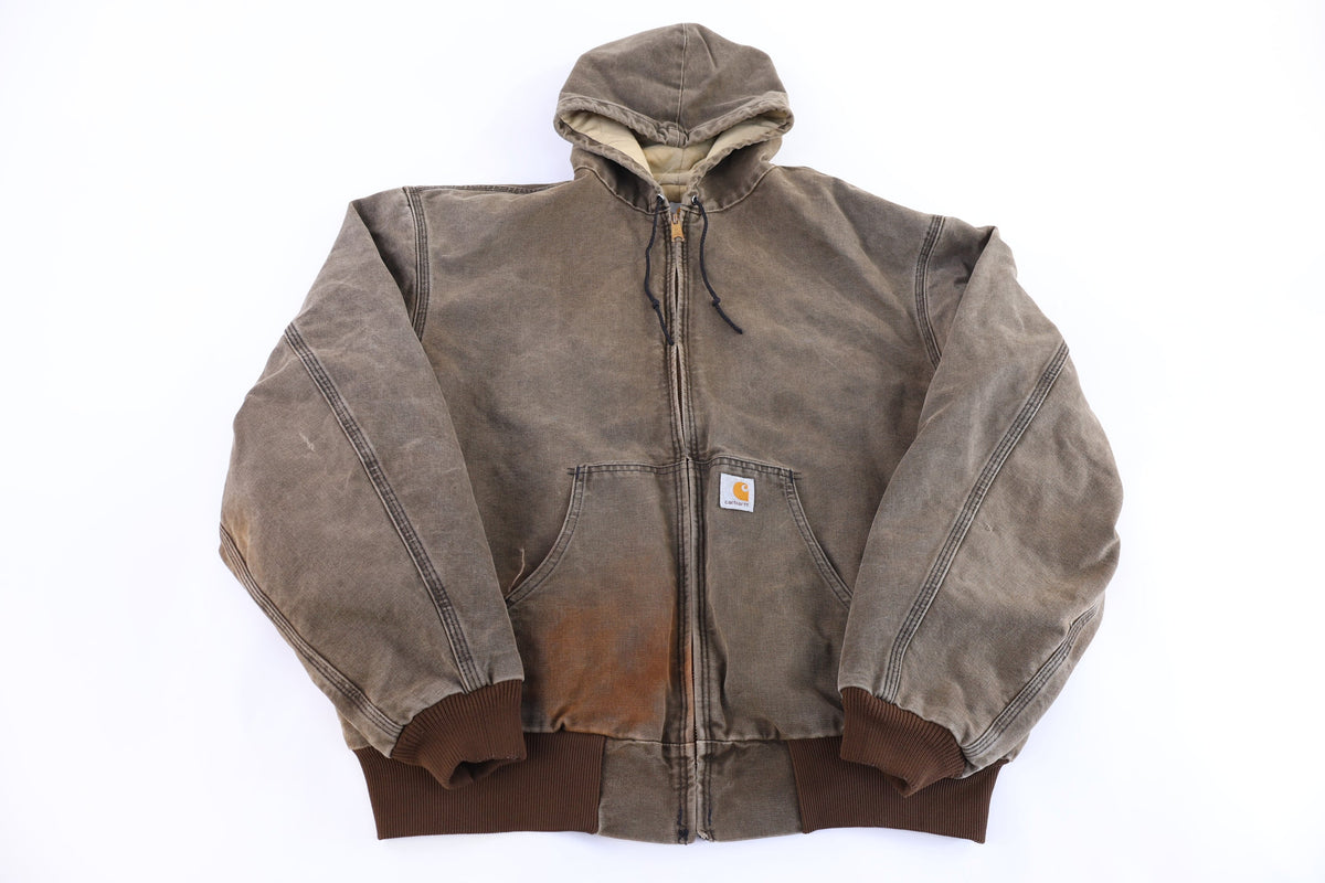 Carhartt Logo Patch Brown Full Zip Jacket product image 1