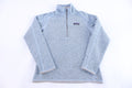 Women's Patagonia Logo Patch Blue Quarter Zip Fleece Pullover