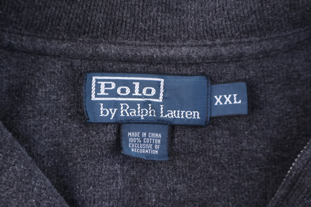 Polo by Ralph Lauren Embroidered Logo Grey Quarter Zip Pullover