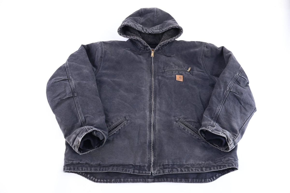 Carhartt Logo Patch Black Sherpa Lined Full Zip Jacket product image 1