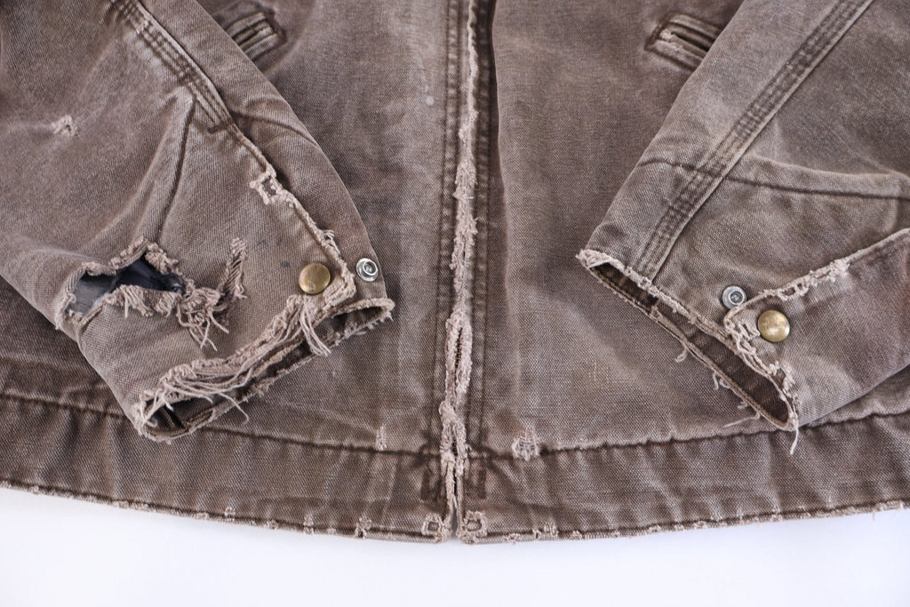 Carhartt Logo Patch Brown Blanket Lined Detroit Jacket