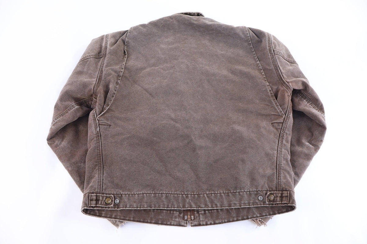 Carhartt Logo Patch Brown Blanket Lined Detroit Jacket