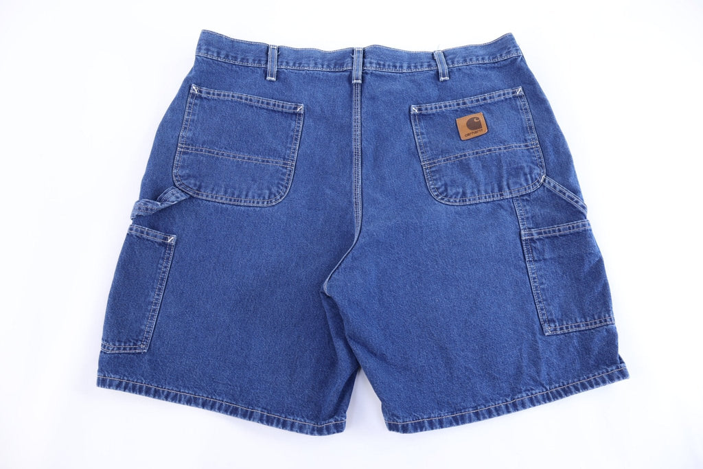 Carhartt Logo Patch Dark Wash Denim Shorts product image 1