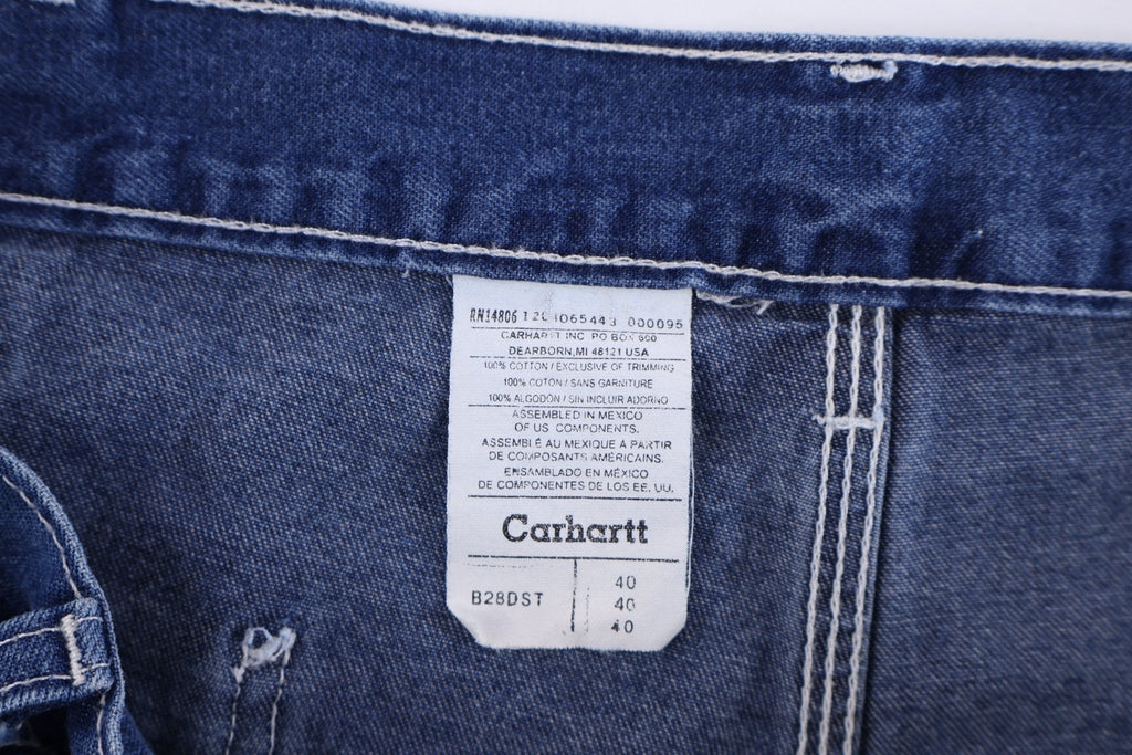 Carhartt Logo Patch Dark Wash Denim Shorts product image 3