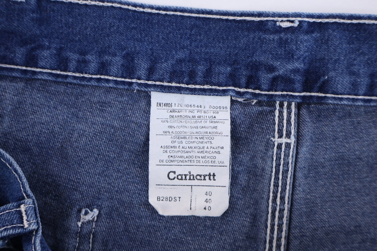 Carhartt Logo Patch Dark Wash Denim Shorts product image 3