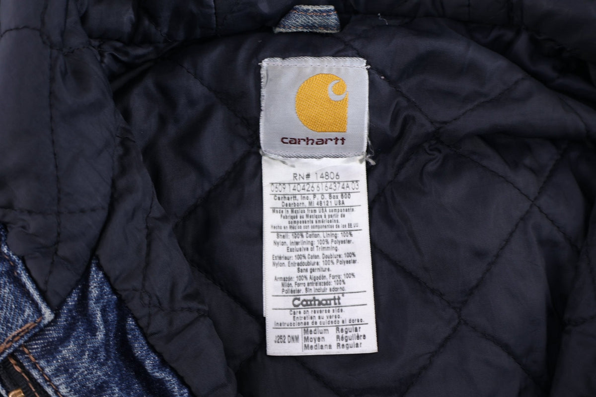 Carhartt Logo Patch Denim Dark Wash Full Zip Jacket product image 3