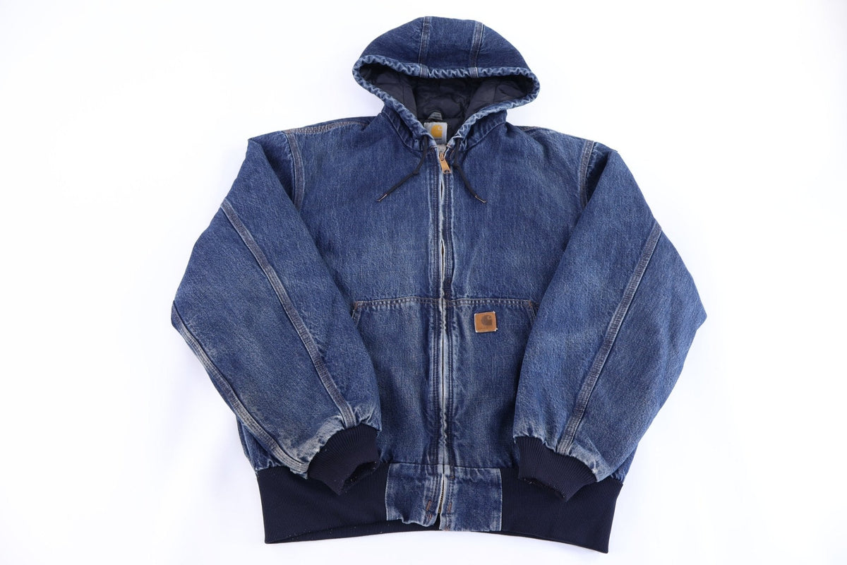 Carhartt Logo Patch Denim Dark Wash Full Zip Jacket product image 1