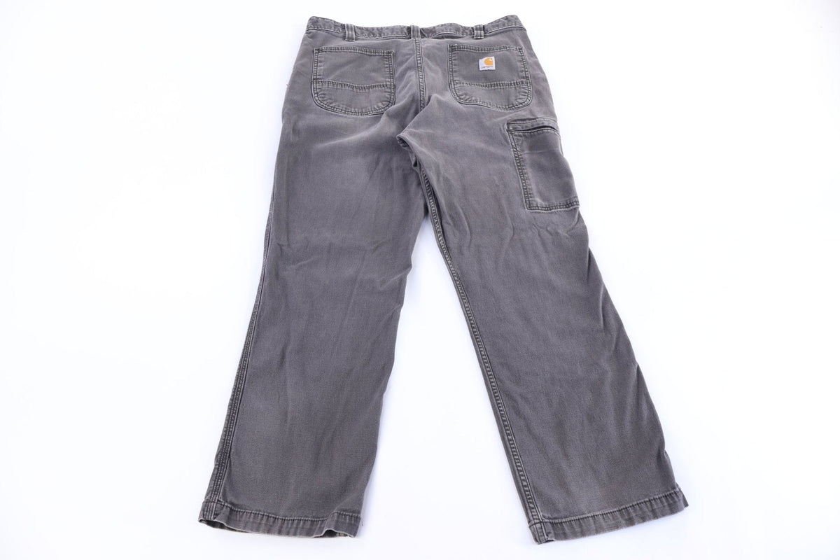 Carhartt Logo Patch Grey Relaxed Fit Pants product image 1