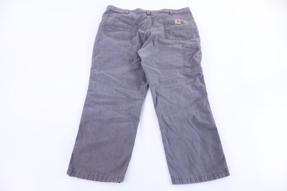 Carhartt Logo Patch Grey Relaxed Fit Pants product image 1