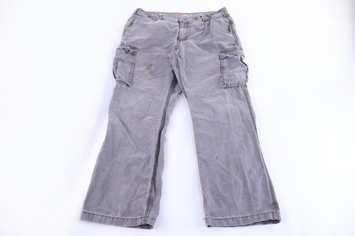 Carhartt Logo Patch Grey Relaxed Fit Pants product image 1