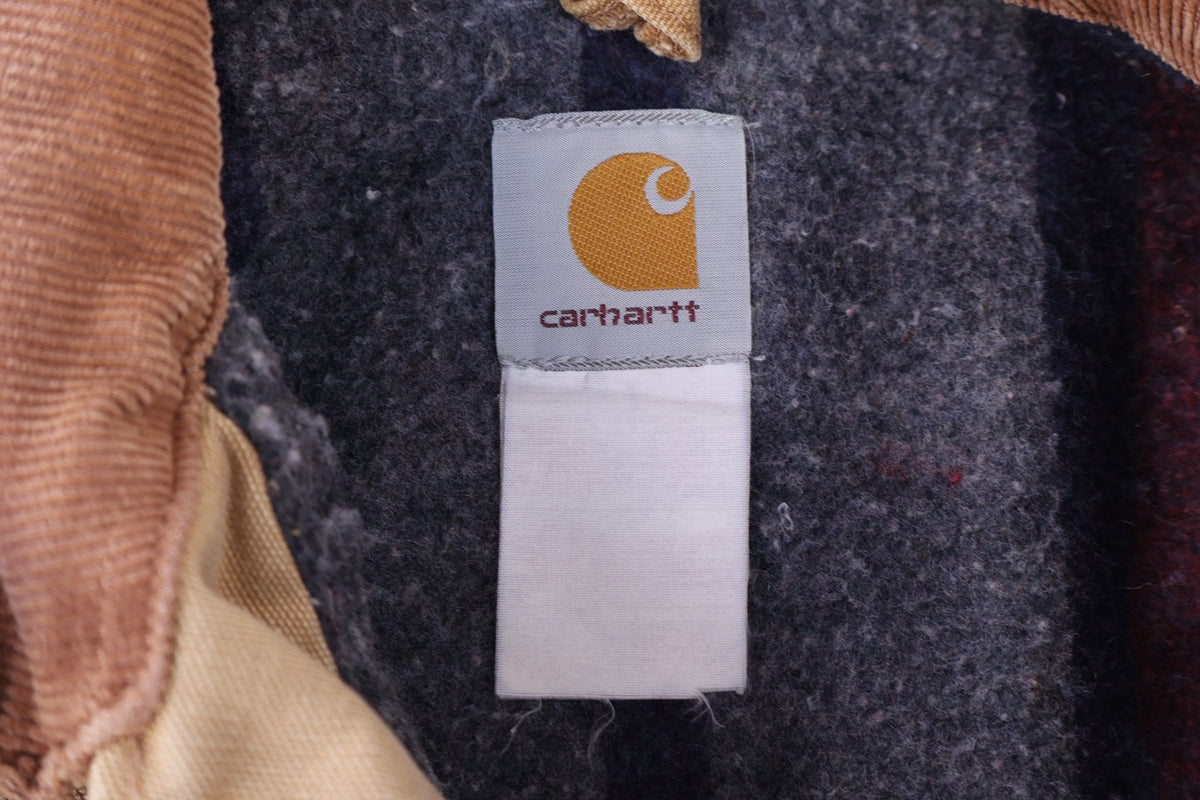 Carhartt Logo Patch Tan Blanket Lined Chore Jacket